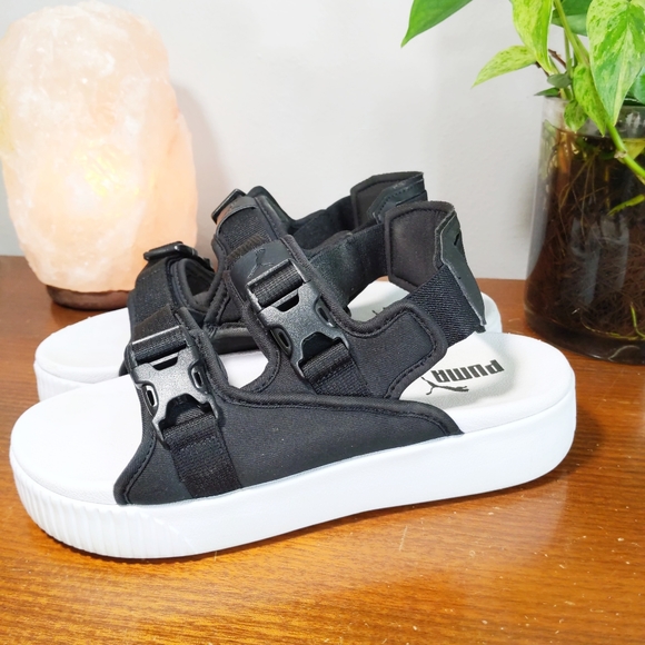 puma buckle sandals